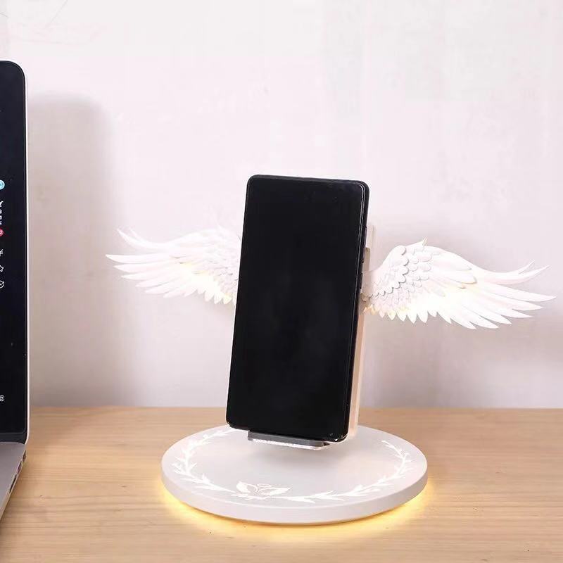 angel wings wireless charger fast charging phone stand