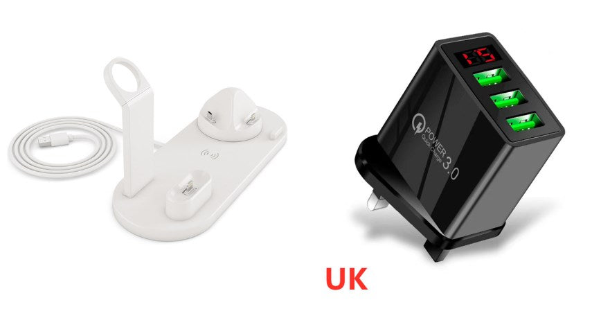6 in 1 wireless charging station iphone charging stand
