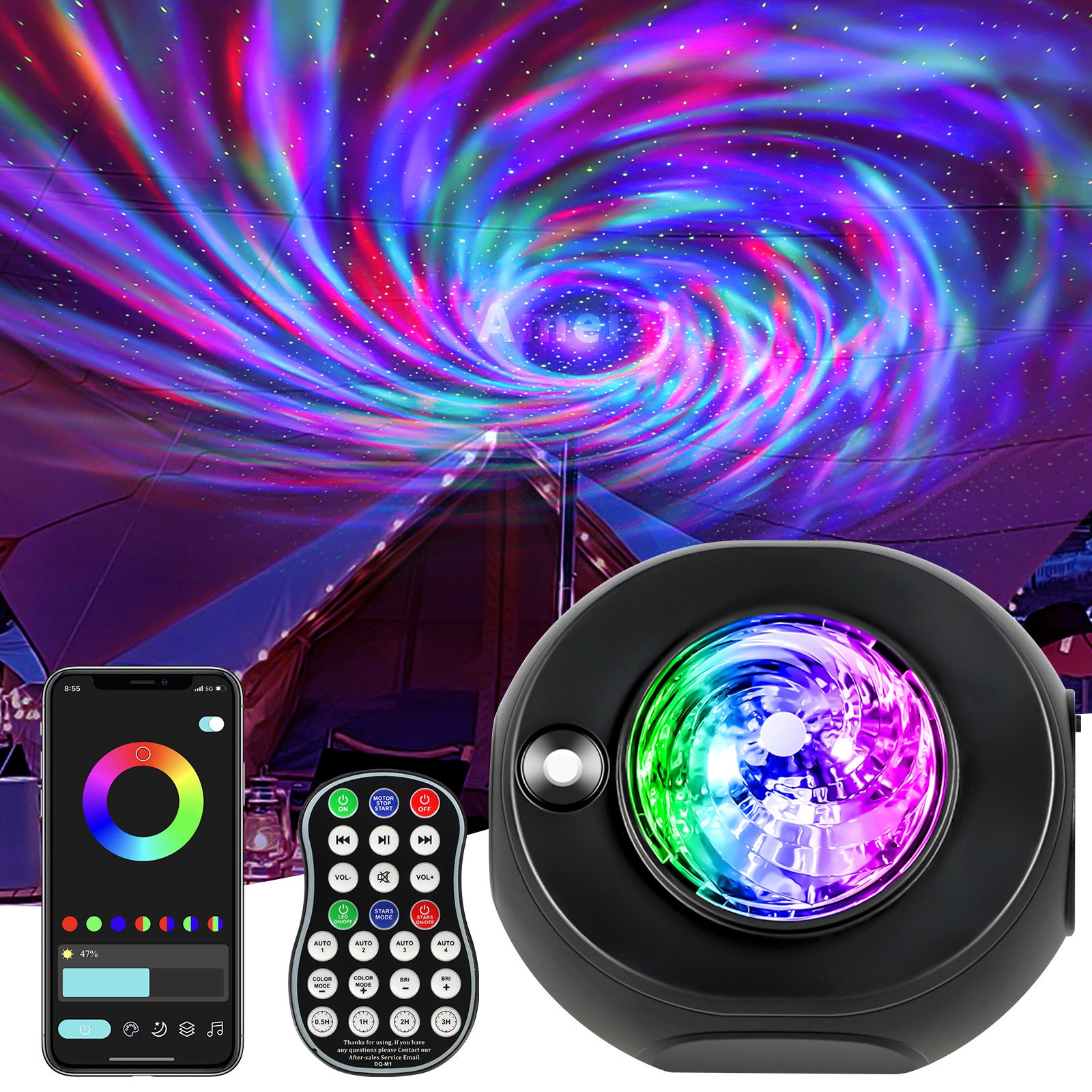 star projector night light galaxy nebula ceiling projection
